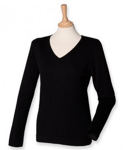 Henbury H721 - Ladies Lightweight Cotton Acrylic V Neck Sweater