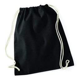 Westford mill W110 - Eco-Friendly Cotton Drawstring Gym Bag 12L