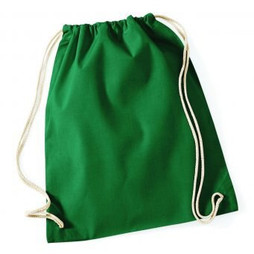 Westford mill W110 - Eco-Friendly Cotton Drawstring Gym Bag 12L