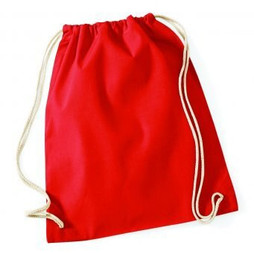 Westford mill W110 - Eco-Friendly Cotton Drawstring Gym Bag 12L