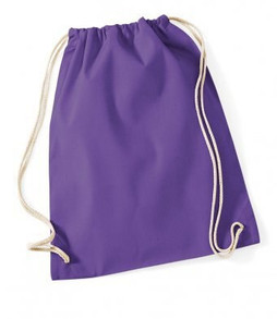 Westford mill W110 - Eco-Friendly Cotton Drawstring Gym Bag 12L