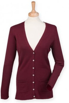 Henbury H723 - Ladies Cotton Acrylic V Neck Cardigan