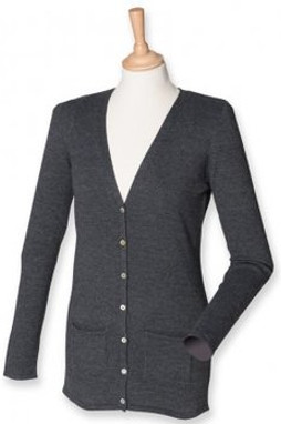 Henbury H723 - Ladies Cotton Acrylic V Neck Cardigan