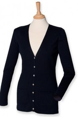 Henbury H723 - Ladies Cotton Acrylic V Neck Cardigan