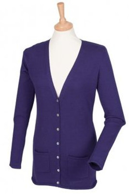 Henbury H723 - Ladies Cotton Acrylic V Neck Cardigan