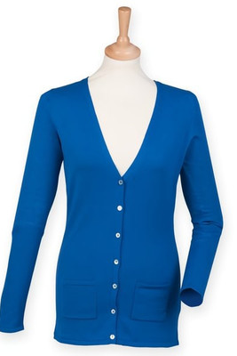 Henbury H723 - Ladies Cotton Acrylic V Neck Cardigan