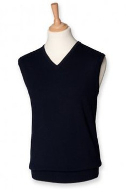 Henbury H724 - Lightweight Sleeveless Cotton Acrylic V Neck Sweater
