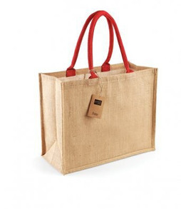 Westford mill W407 - Eco-Friendly Jute Shopper with Cotton Handles