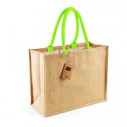 Westford mill W407 - Eco-Friendly Jute Shopper with Cotton Handles