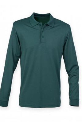 Henbury H478 - Long Sleeve Coolplus® Pique Polo Shirt