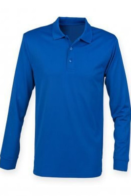 Henbury H478 - Long Sleeve Coolplus® Pique Polo Shirt