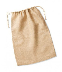 Westford mill W415 - Eco-Friendly Jute Bag with Double Drawcord Closure
