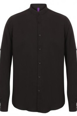 Henbury H592 - Mandarin Roll Sleeve Anti-Bac Wicking Shirt