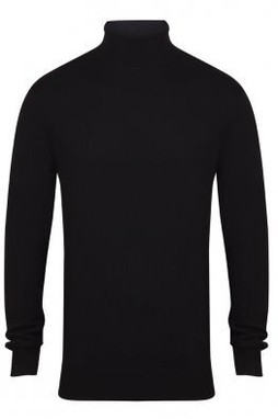 Henbury H727 - Pull Col Roulé en Maille Fine Élégante