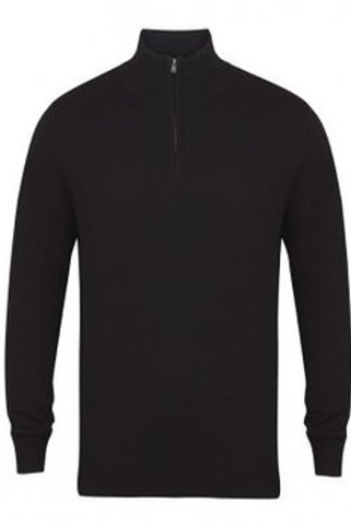 Henbury H729 - Zip Neck Sweater
