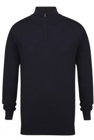 Henbury H729 - Zip Neck Sweater