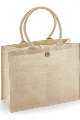 Westford mill W447 - Eco-Friendly Juco Shopper Tote with Cotton Handles