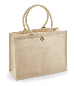 Westford mill W447 - Eco-Friendly Juco Shopper Tote with Cotton Handles