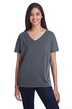 Threadfast 203FV - Ladies Triblend Fleck Short-Sleeve V-Neck T-Shirt