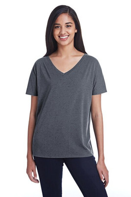 Threadfast 203FV - Ladies Triblend Fleck Short-Sleeve V-Neck T-Shirt