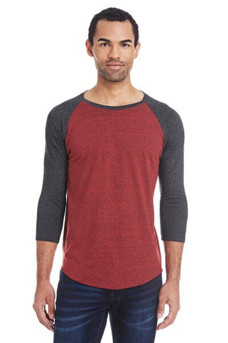 Threadfast 302G - Unisex Triblend 3/4-Sleeve Raglan