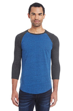 Threadfast 302G - T-Shirt Raglan unisexe Triblend à manches 3/4