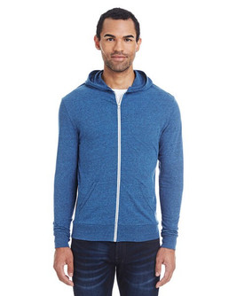 Threadfast 302Z - Unisex Triblend Full-Zip Light Hoodie
