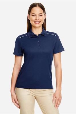 Core 365 78181R - Polo Performance Femme avec Piping Réfléchissant