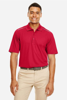 Core 365 88181R - Polo Performance Homme avec Piping Réfléchissant