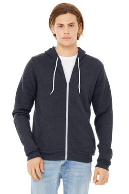 Bella+Canvas 3739 - Buzo unisex con cierre y capucha