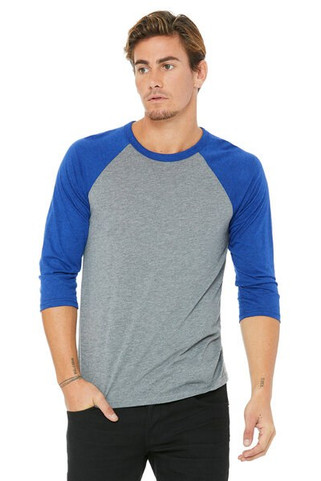 Bella+Canvas 3200 - Unisex 3/4-Sleeve Baseball T-Shirt