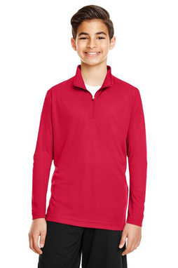 Team 365 TT31Y - Gilet Zone Performance Quarter-Zip pour les jeunes