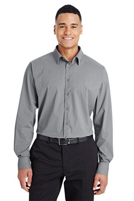 Devon & Jones DG535 - Men's CrownLux Performance Tonal Mini Check Shirt