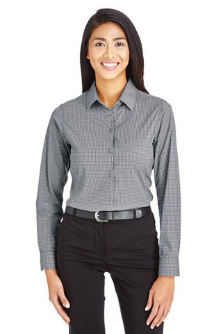Devon & Jones DG535W - Ladies CrownLux Performance Tonal Mini Check Shirt