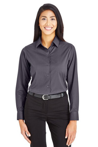 Devon & Jones DG535W - Ladies CrownLux Performance Tonal Mini Check Shirt