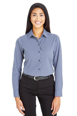 Devon & Jones DG535W - Ladies CrownLux Performance Tonal Mini Check Shirt
