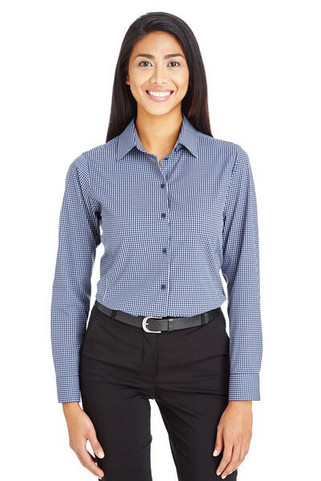 Devon & Jones DG535W - Chemise Femmes Crown Lux Performance Tonal Mini Check Shirt