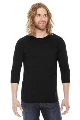 American Apparel BB453W - Unisex Poly-Cotton 3/4-Sleeve Raglan T-Shirt