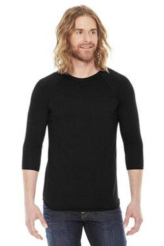 American Apparel BB453W - Unisex Poly-Cotton 3/4-Sleeve Raglan T-Shirt