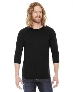 American Apparel BB453W - Unisex Poly-Cotton 3/4-Sleeve Raglan T-Shirt