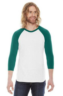 American Apparel BB453W - Unisex Poly-Cotton 3/4-Sleeve Raglan T-Shirt
