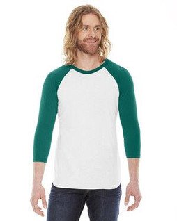 American Apparel BB453W - Unisex Poly-Cotton 3/4-Sleeve Raglan T-Shirt