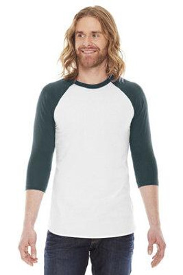 American Apparel BB453W - Unisex Poly-Cotton 3/4-Sleeve Raglan T-Shirt