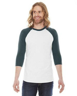 American Apparel BB453W - Unisex Poly-Cotton 3/4-Sleeve Raglan T-Shirt