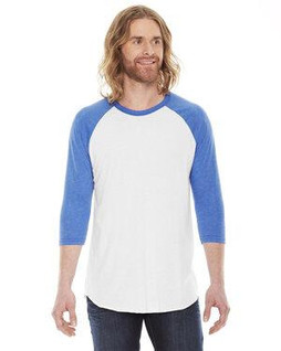 American Apparel BB453W - Unisex Poly-Cotton 3/4-Sleeve Raglan T-Shirt