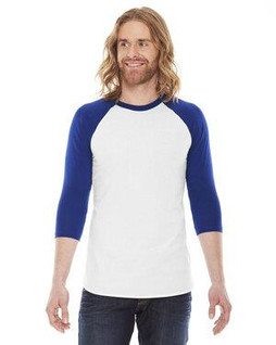 American Apparel BB453W - Unisex Poly-Cotton 3/4-Sleeve Raglan T-Shirt