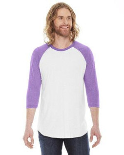 American Apparel BB453W - Unisex Poly-Cotton 3/4-Sleeve Raglan T-Shirt