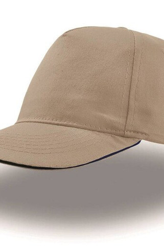Atlantis AT004 - Atlantis 5-Panel Cotton Cap with Reinforced Front