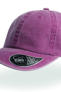 Atlantis AT056 - Casquette 6 Pans Mid Visor Délavée