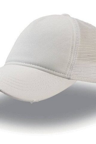 Atlantis AT082 - Vintage Distressed Trucker Cap with Mesh Panels